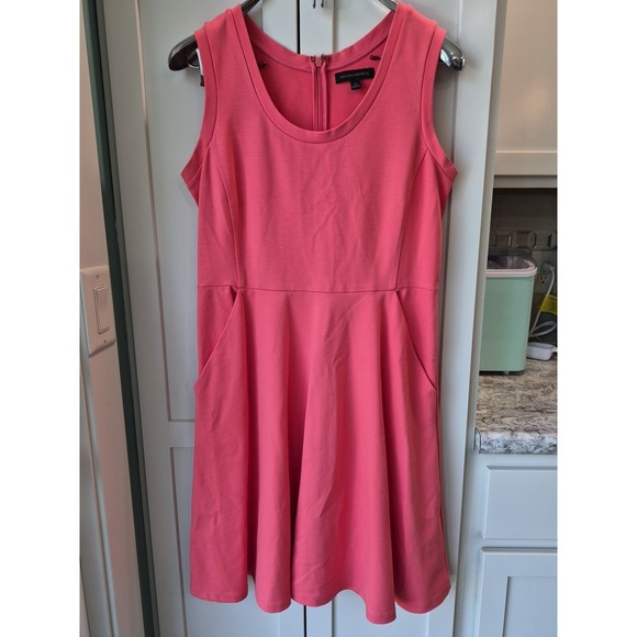 Banana Republic Pants - Banana Republic Size 8 Ponte Fit & Flare  Coral Dress